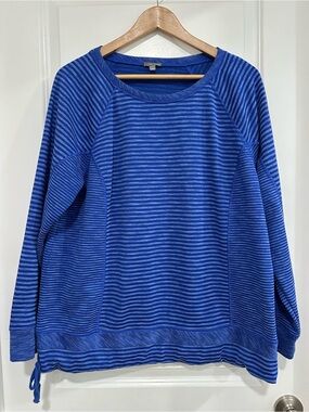 Talbots Royal Blue Striped Long Sleeve Top Women’s XL